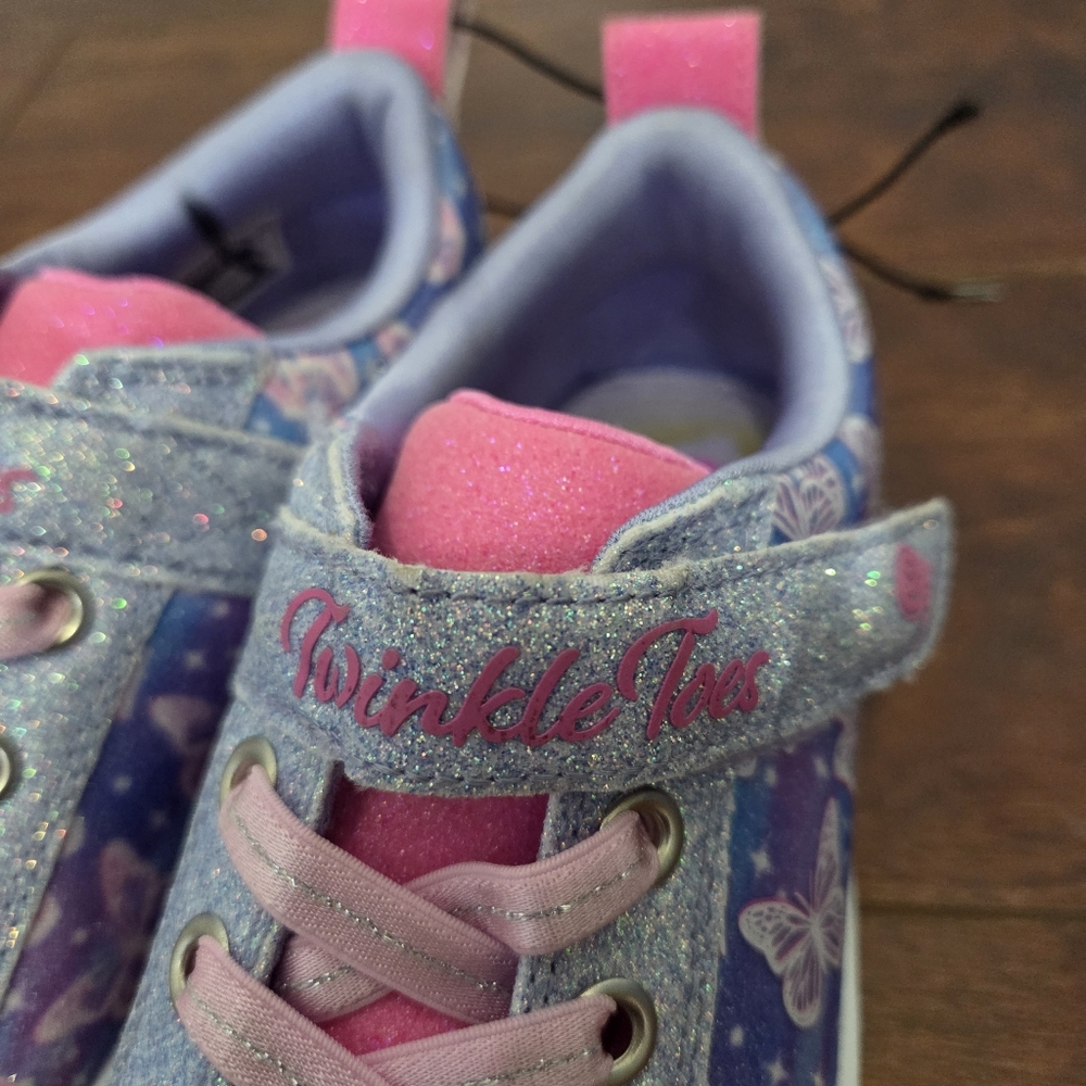 Skechers Twinkle Toes Twinkle Sparks Ombre Flutter Purple Little Kids Size 13 - Picture 10 of 15